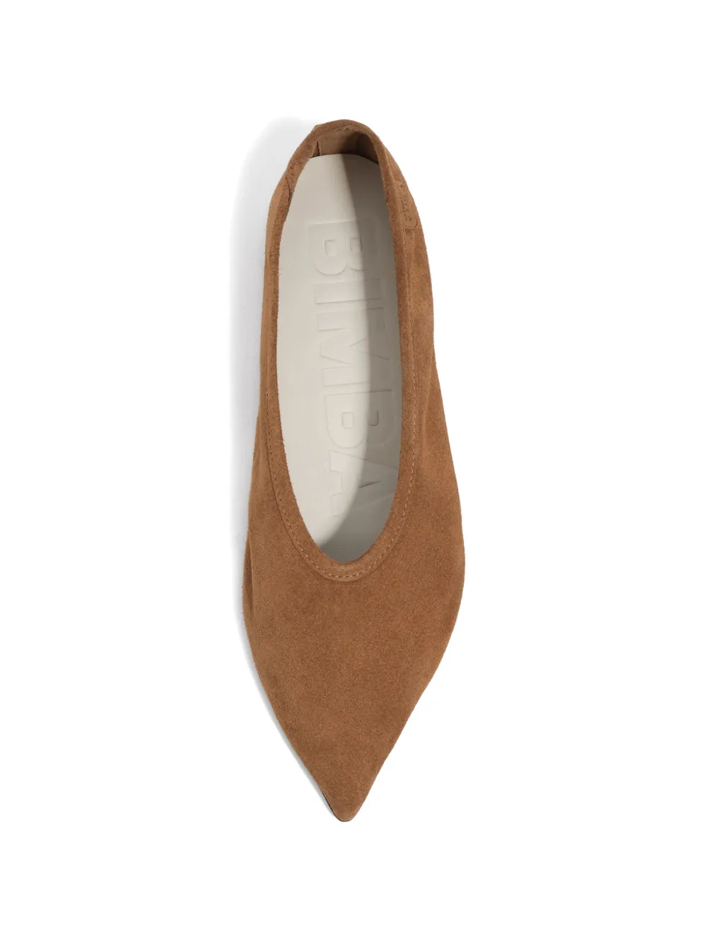 Bimba y Lola Ballerina's met puntige neus en suède afwerking Bruin