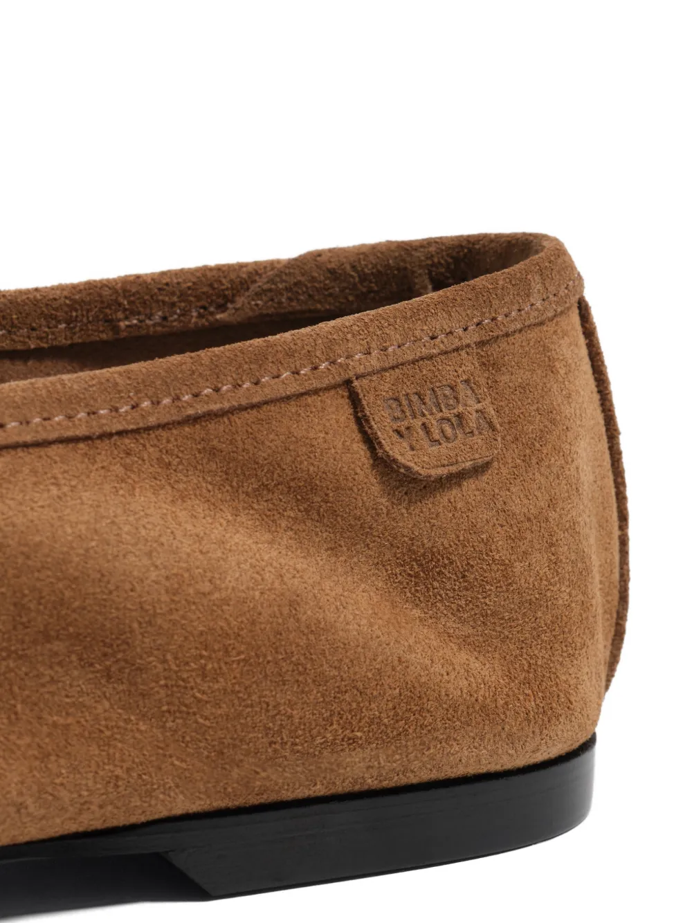 Bimba y Lola Ballerina's met puntige neus en suède afwerking Bruin