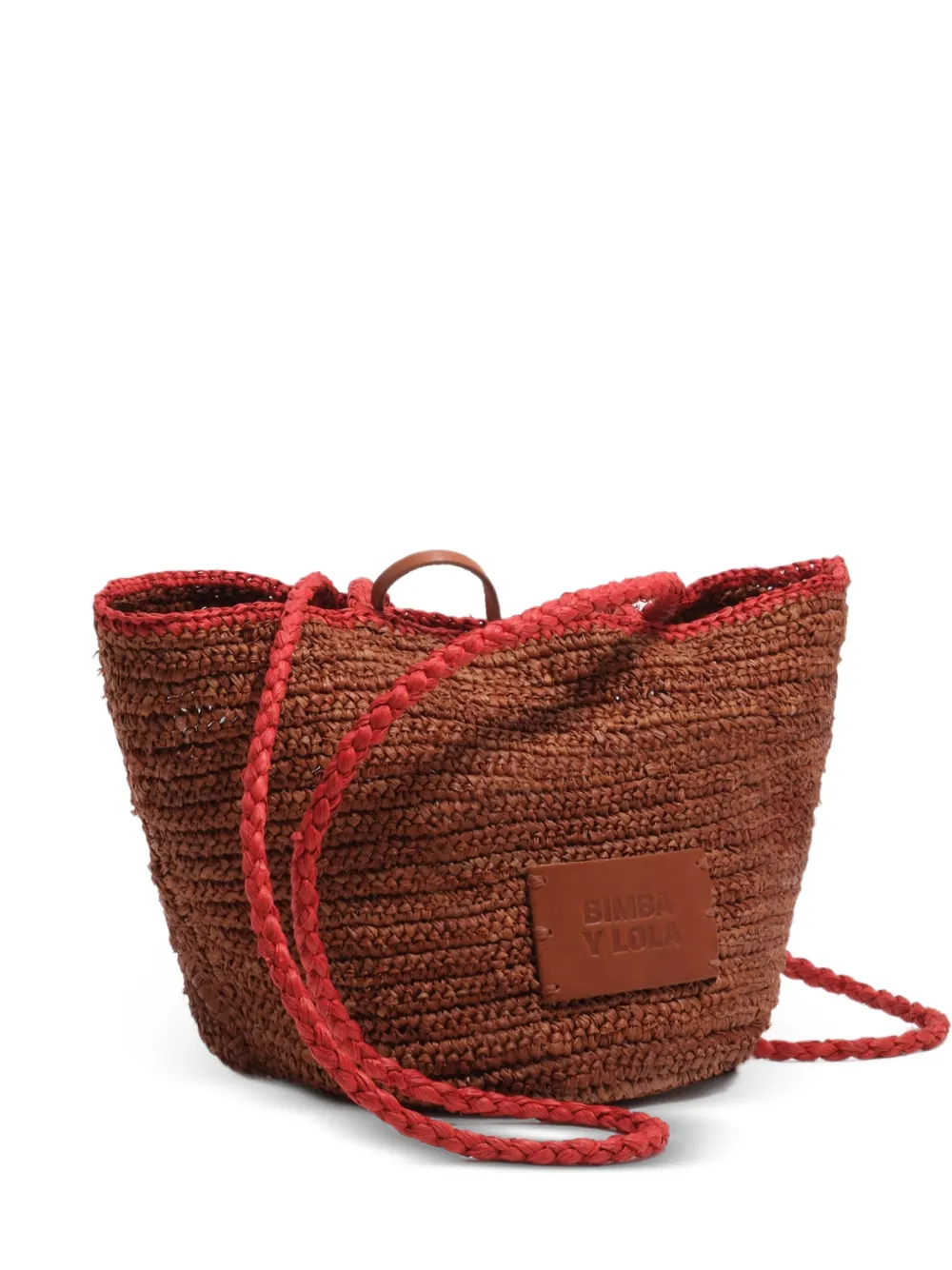 Bimba y Lola Kleine Schultertasche mit Flechtriemen - Braun