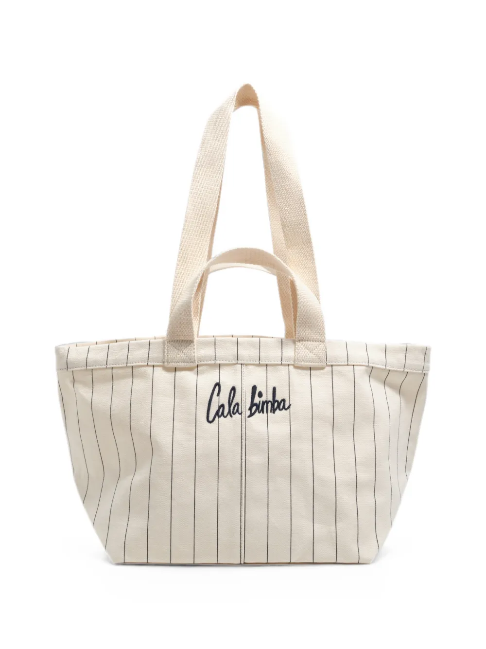 BIMBA Y LOLA large pinstripe cotton tote bag · OS