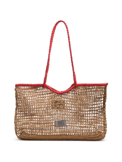 Bimba y Lola large woven-design tote bag