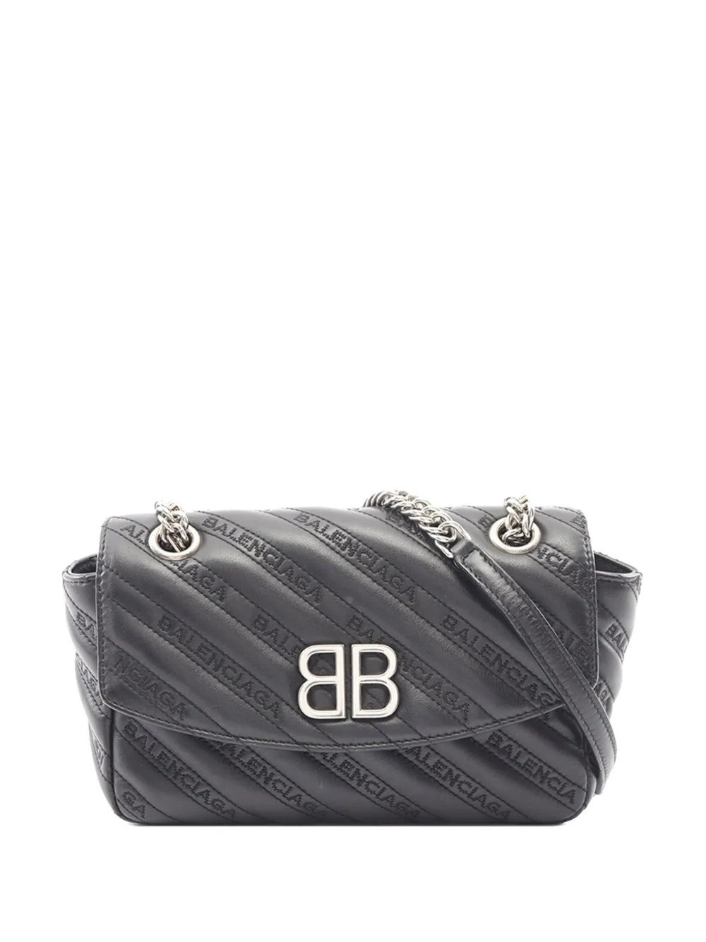 Balenciaga Pre-Owned 2010-2026 Leather BB Logo Chain Bag shoulder bag - Nero
