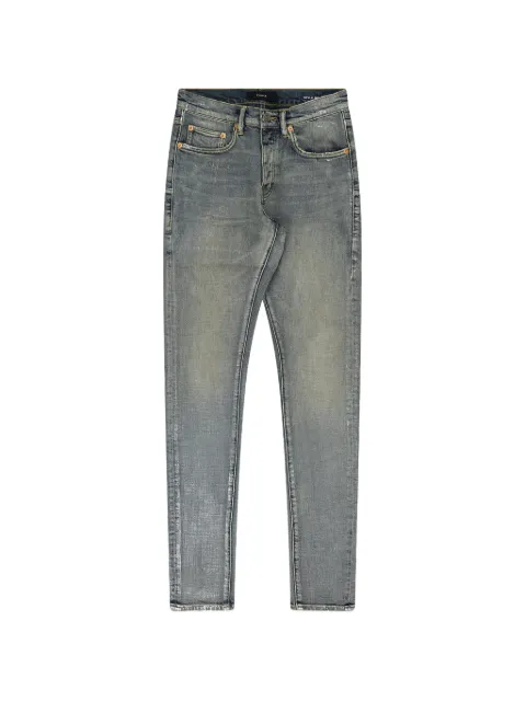 Purple Brand metallic-effect slim-fit jeans