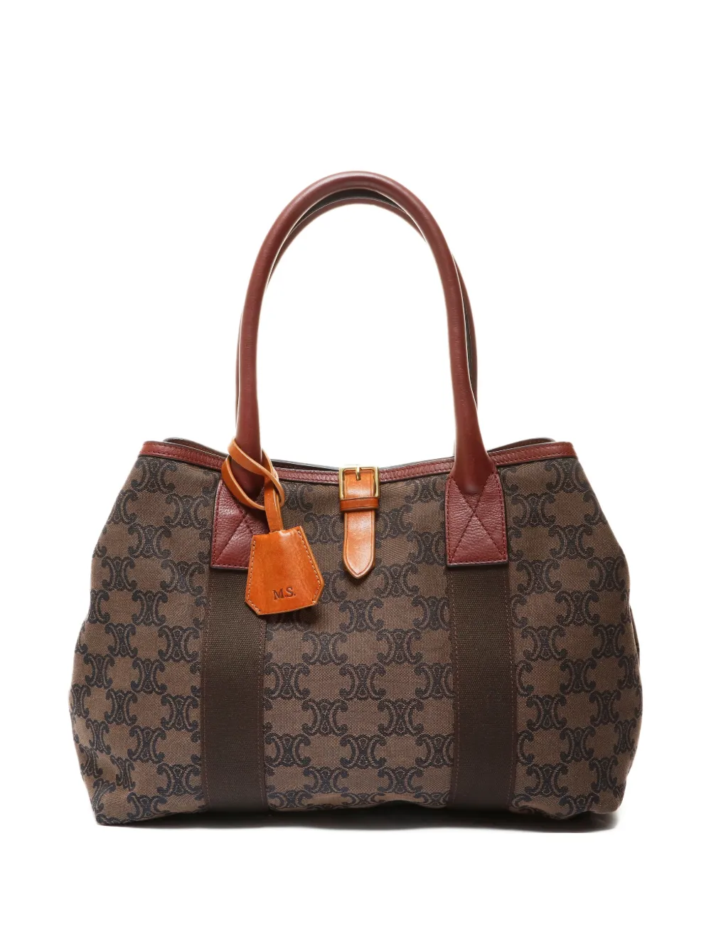 Celine Pre-Owned Triomphe canvas tote bag - Marrone
