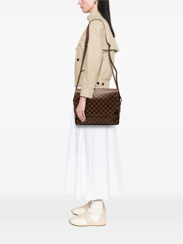 Louis Vuitton Pre-Owned 2012 Damier Ebene Shelton MM Crossbody Bag