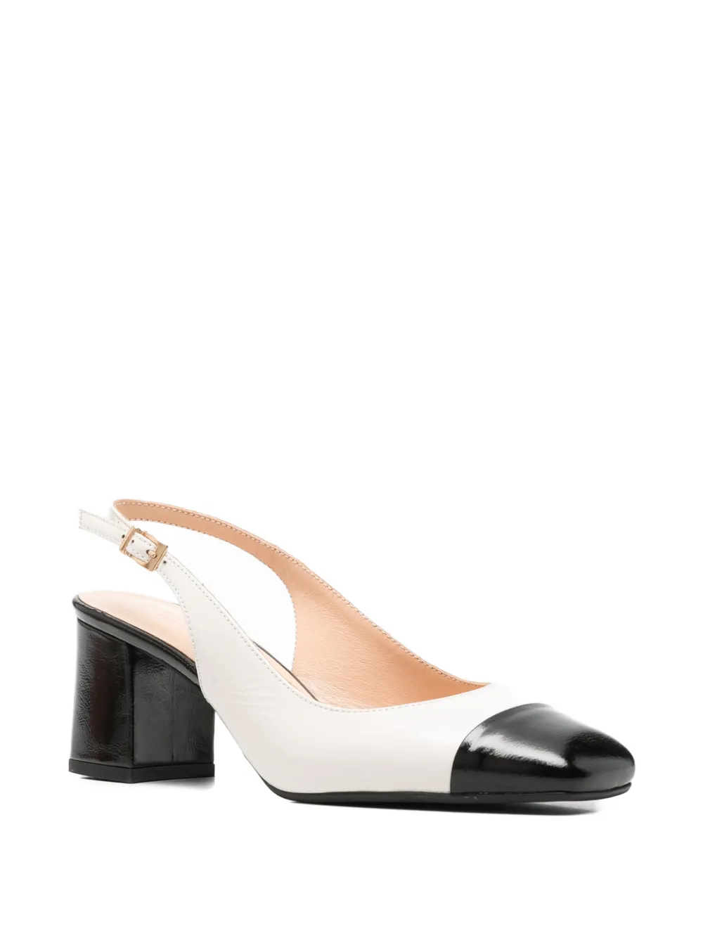 SERGIO MORETTI FIRENZE Tweekleurige slingback pumps Wit