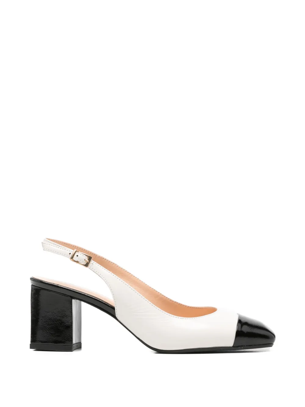 SERGIO MORETTI FIRENZE Tweekleurige slingback pumps Wit