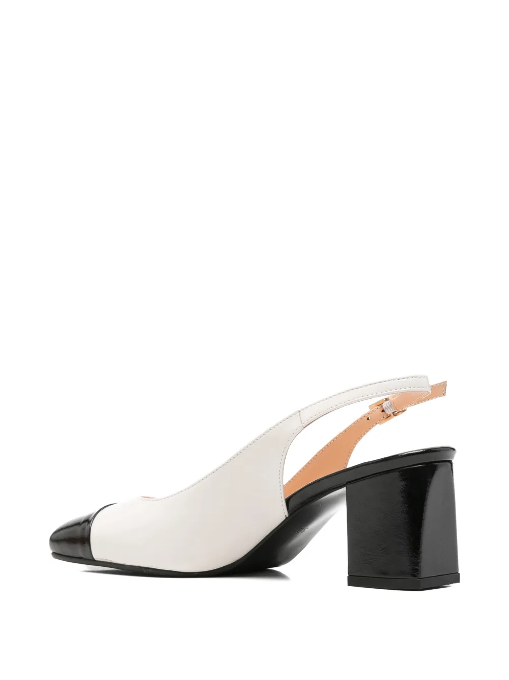 SERGIO MORETTI FIRENZE Tweekleurige slingback pumps Wit