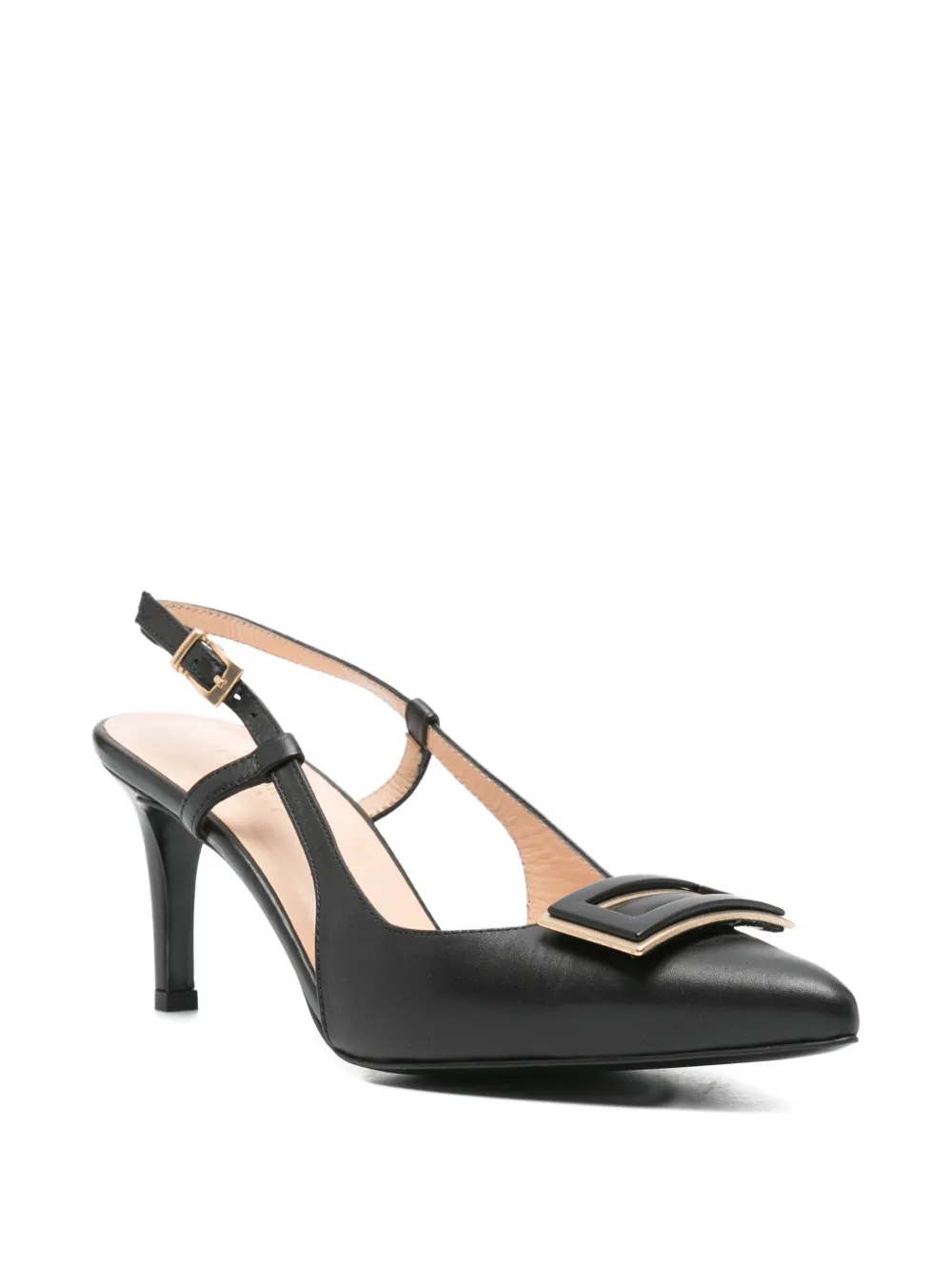 SERGIO MORETTI FIRENZE Slingback pumps met gespdetail Zwart