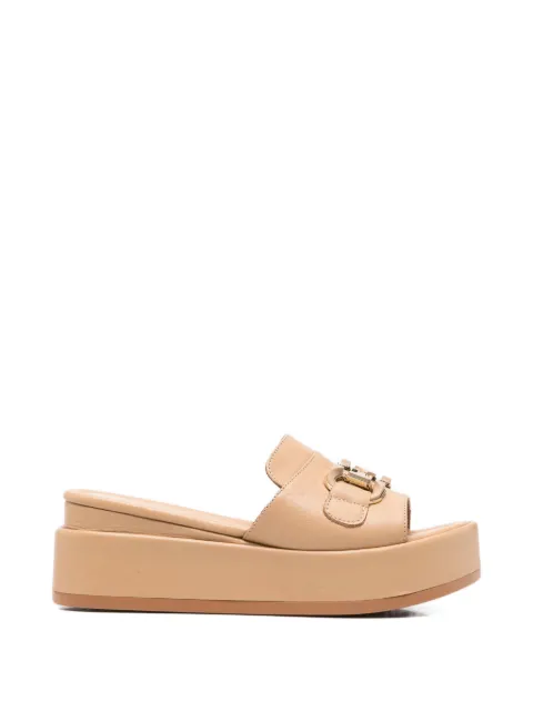 SERGIO MORETTI FIRENZE horsebit platform sandals
