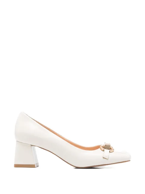 SERGIO MORETTI FIRENZE horsebit-detail square-toe pumps
