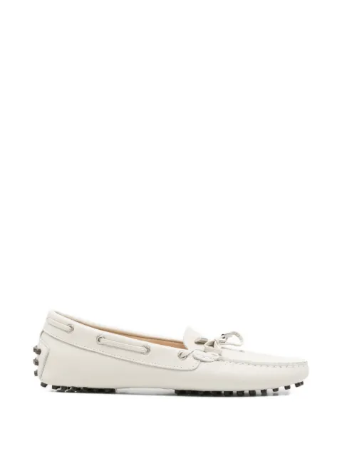 SERGIO MORETTI FIRENZE bow-detail pebbled loafers