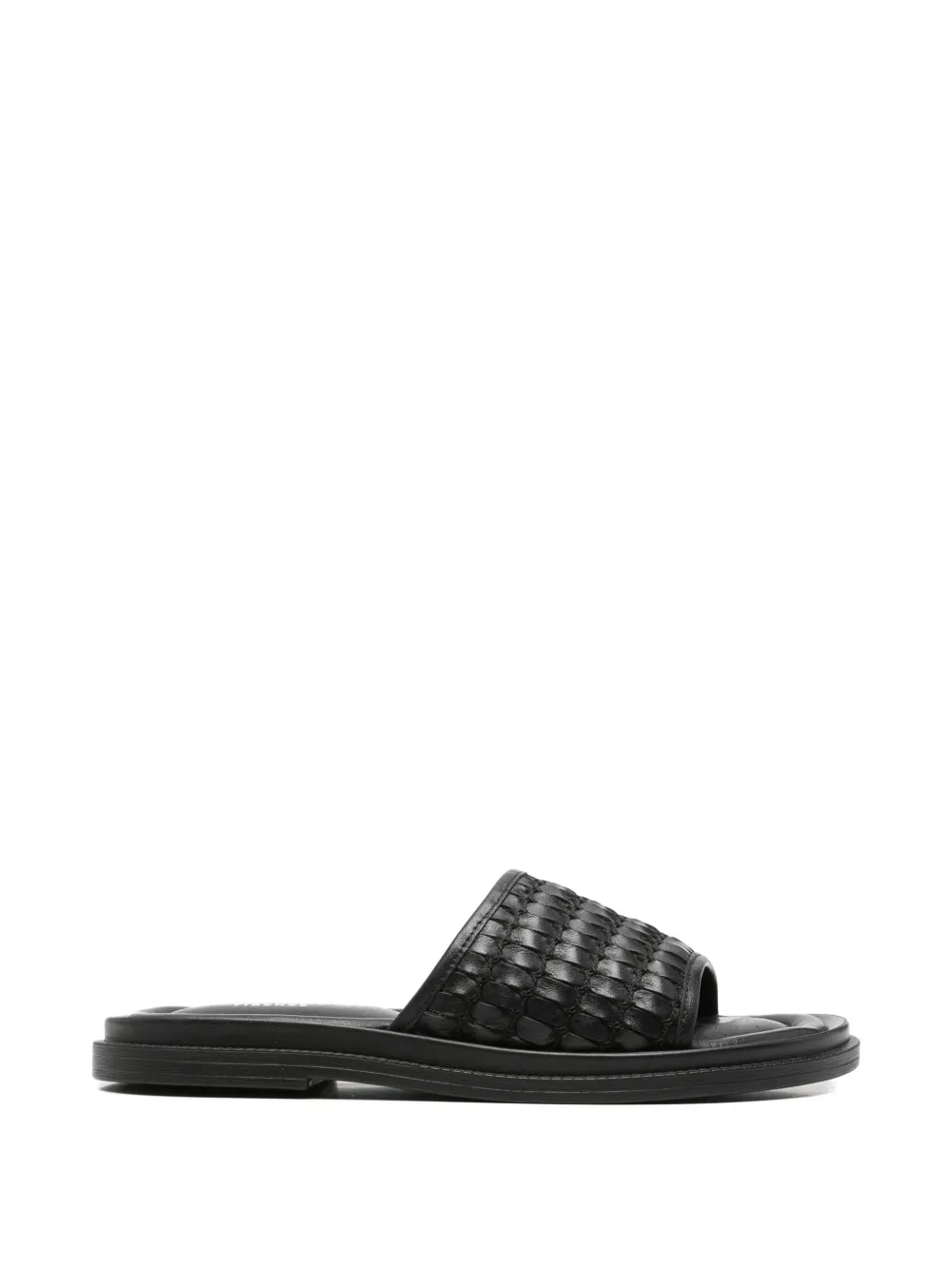 SERGIO MORETTI FIRENZE woven-strap slides - Schwarz