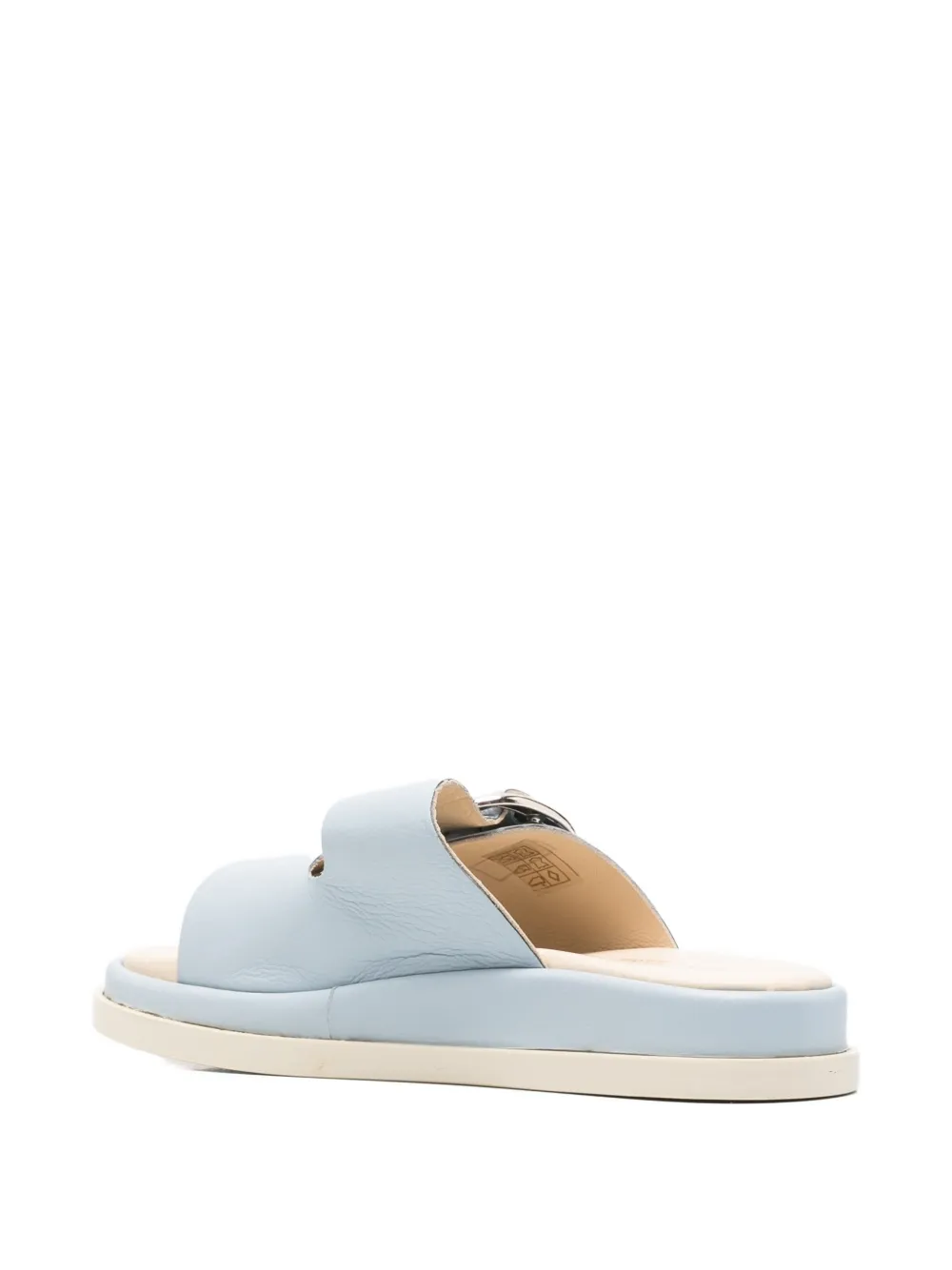  Sergio Moretti Firenze Mules Con Cierre De Hebilla - Azul 