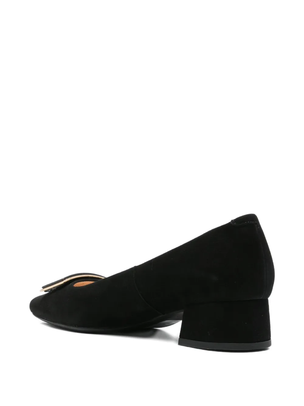 SERGIO MORETTI FIRENZE Pumps met gespdetail en puntige neus Zwart