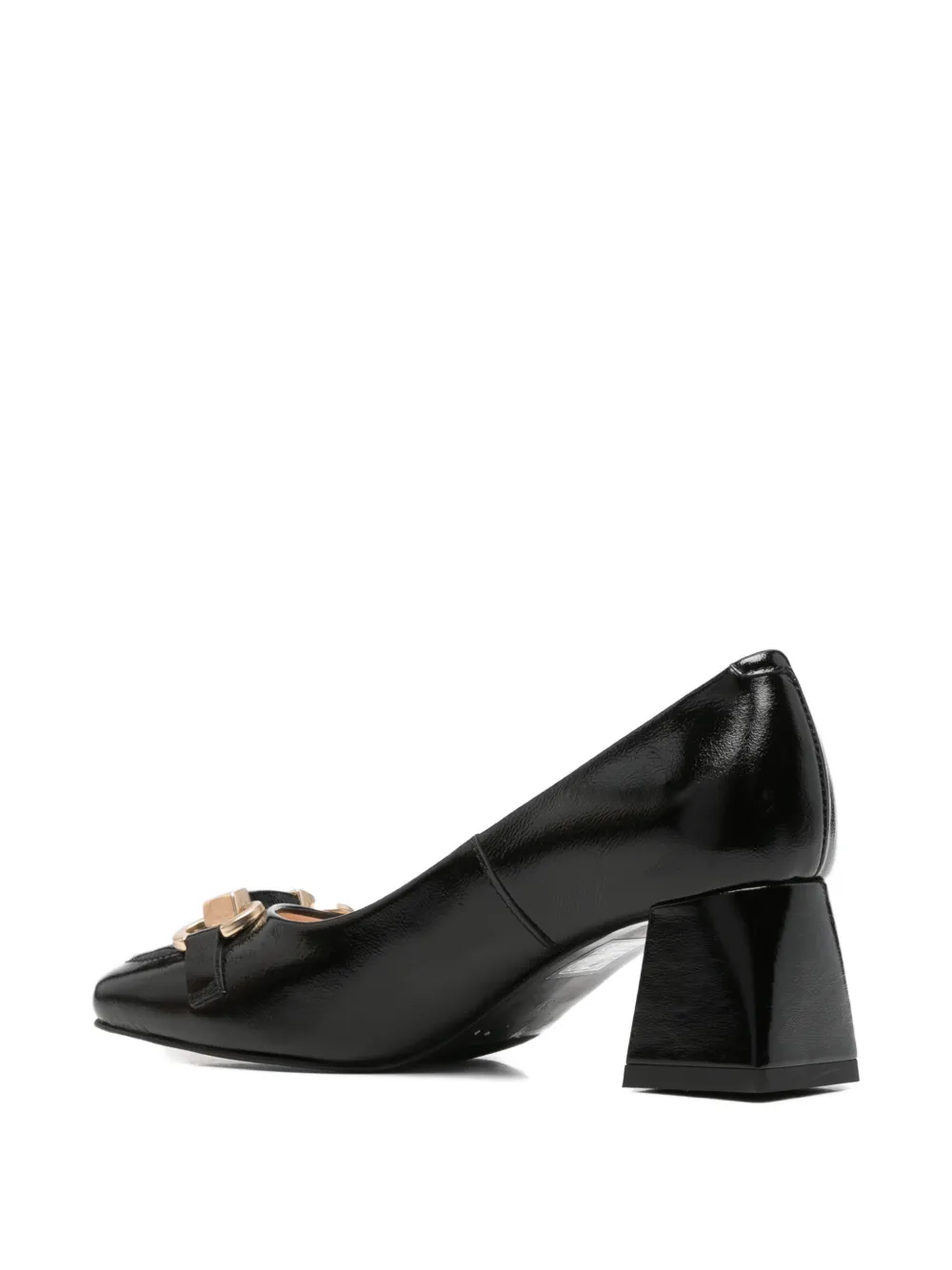 SERGIO MORETTI FIRENZE Horsebit pumps met vierkante neus Zwart