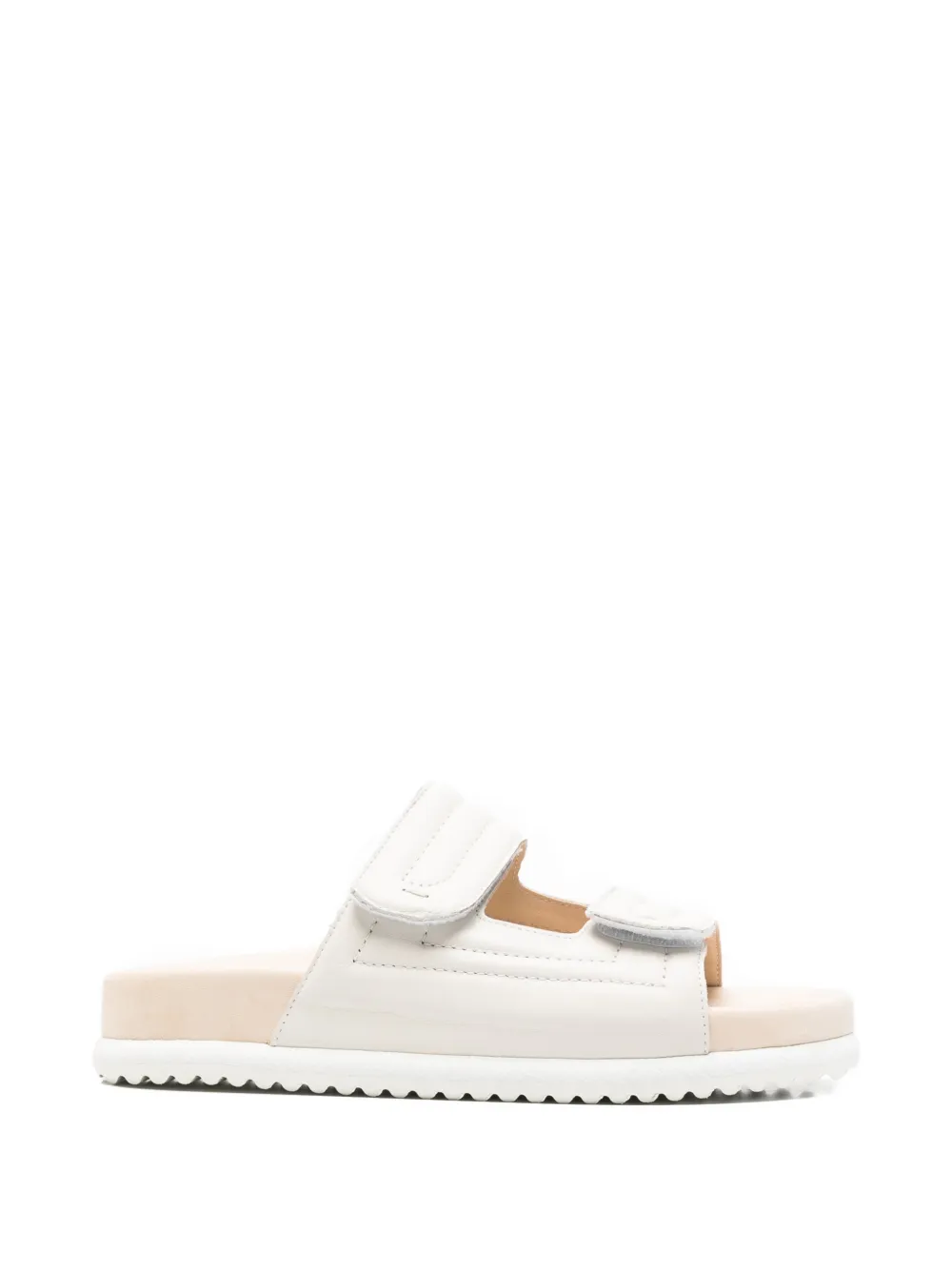 SERGIO MORETTI FIRENZE quilted touch-strap sandals - Toni neutri