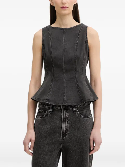Levi's Leighton peplum-hem denim top