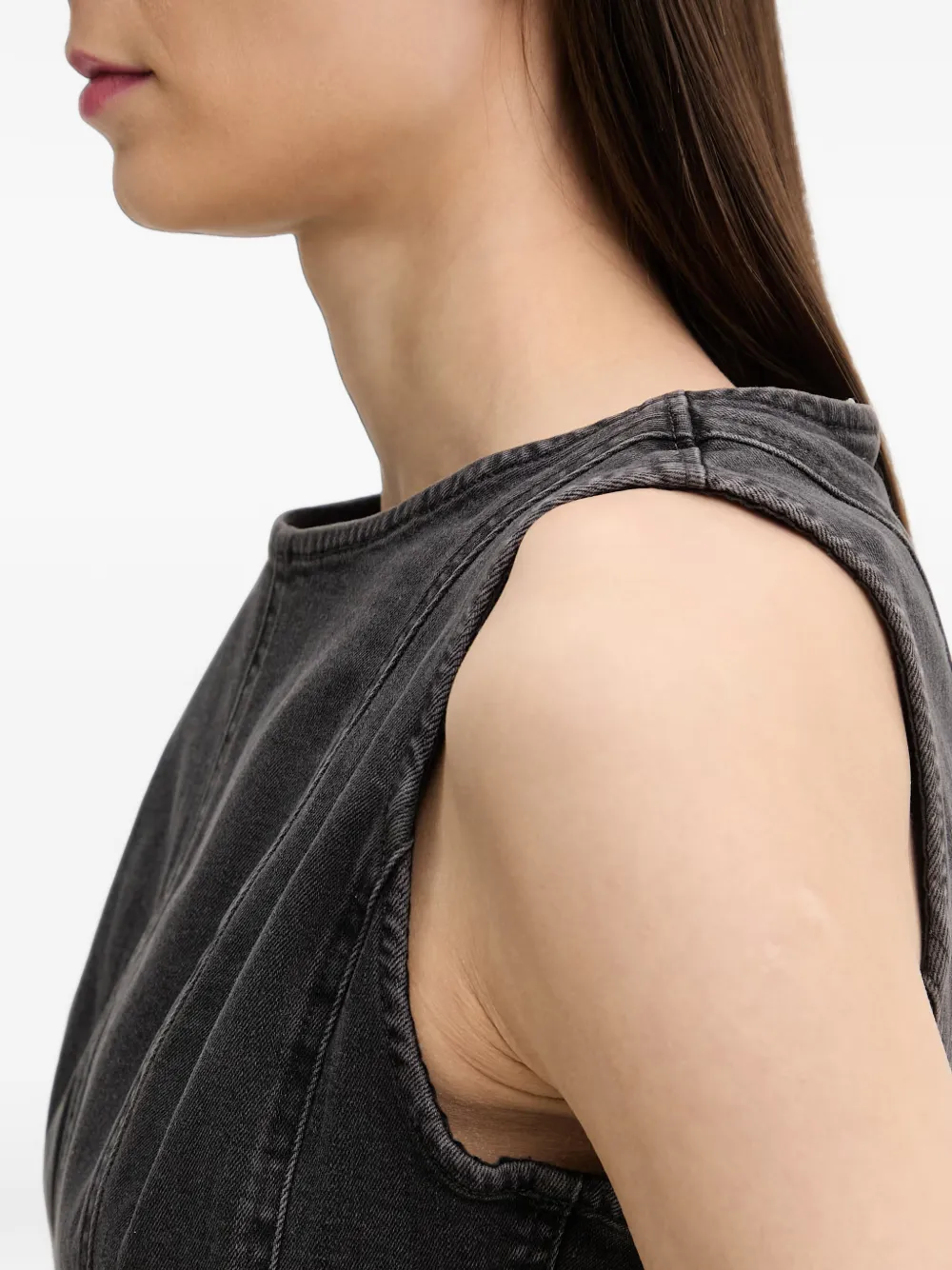 Levi's Leighton denim top met peplumzoom Grijs