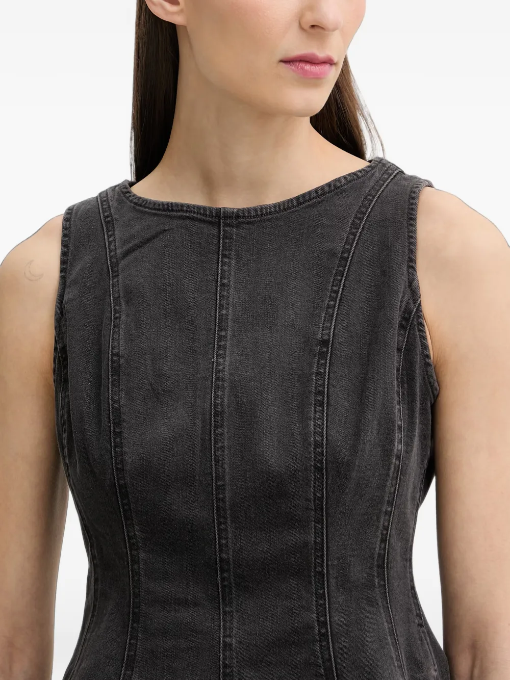Levi's Leighton denim top met peplumzoom Grijs