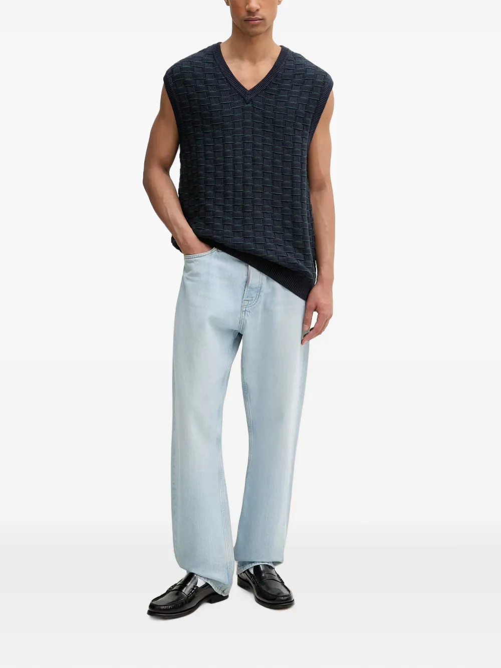 Levi's Skyline top met V-hals Blauw