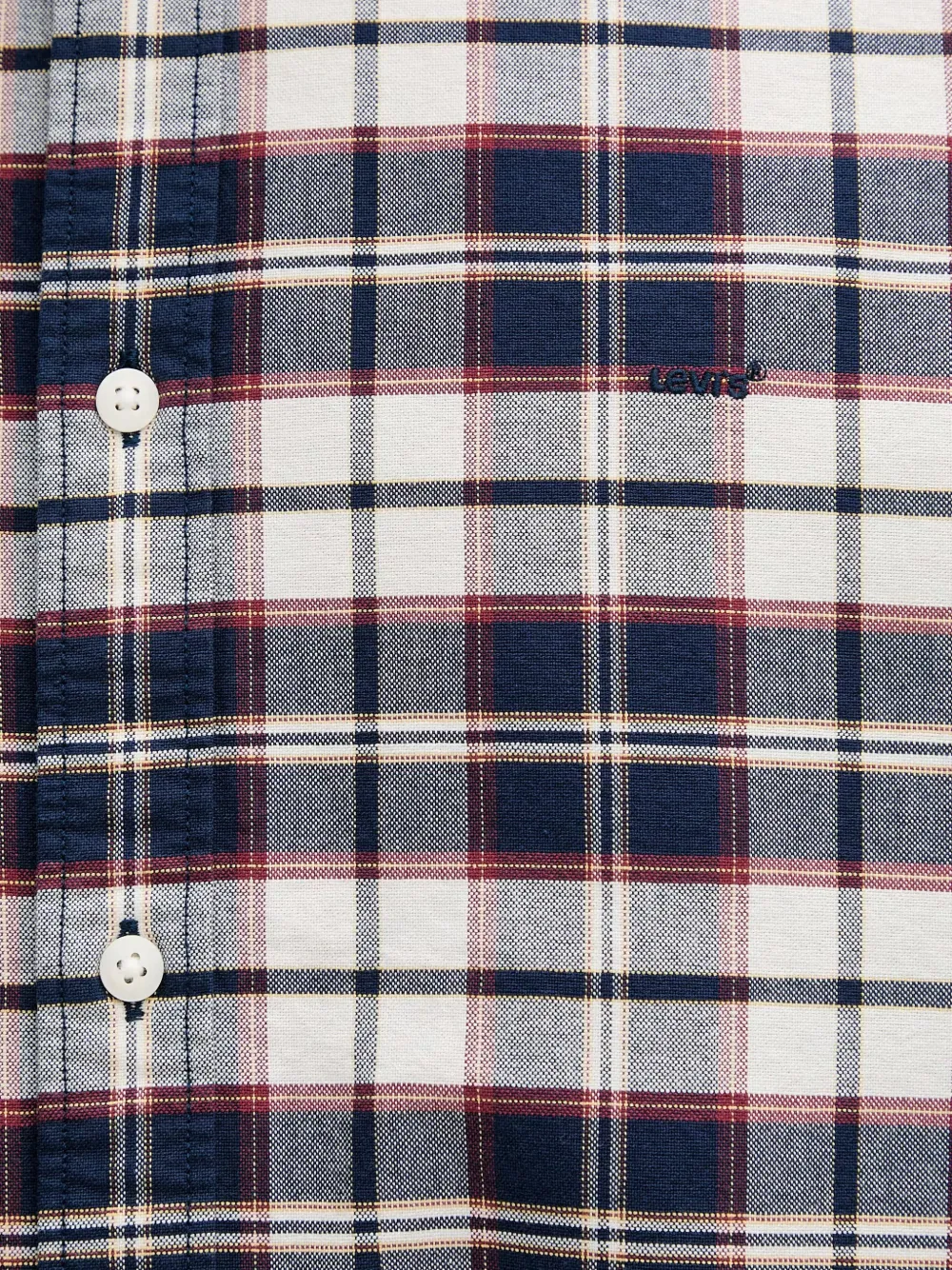 Levi's Geruit overhemd Wit