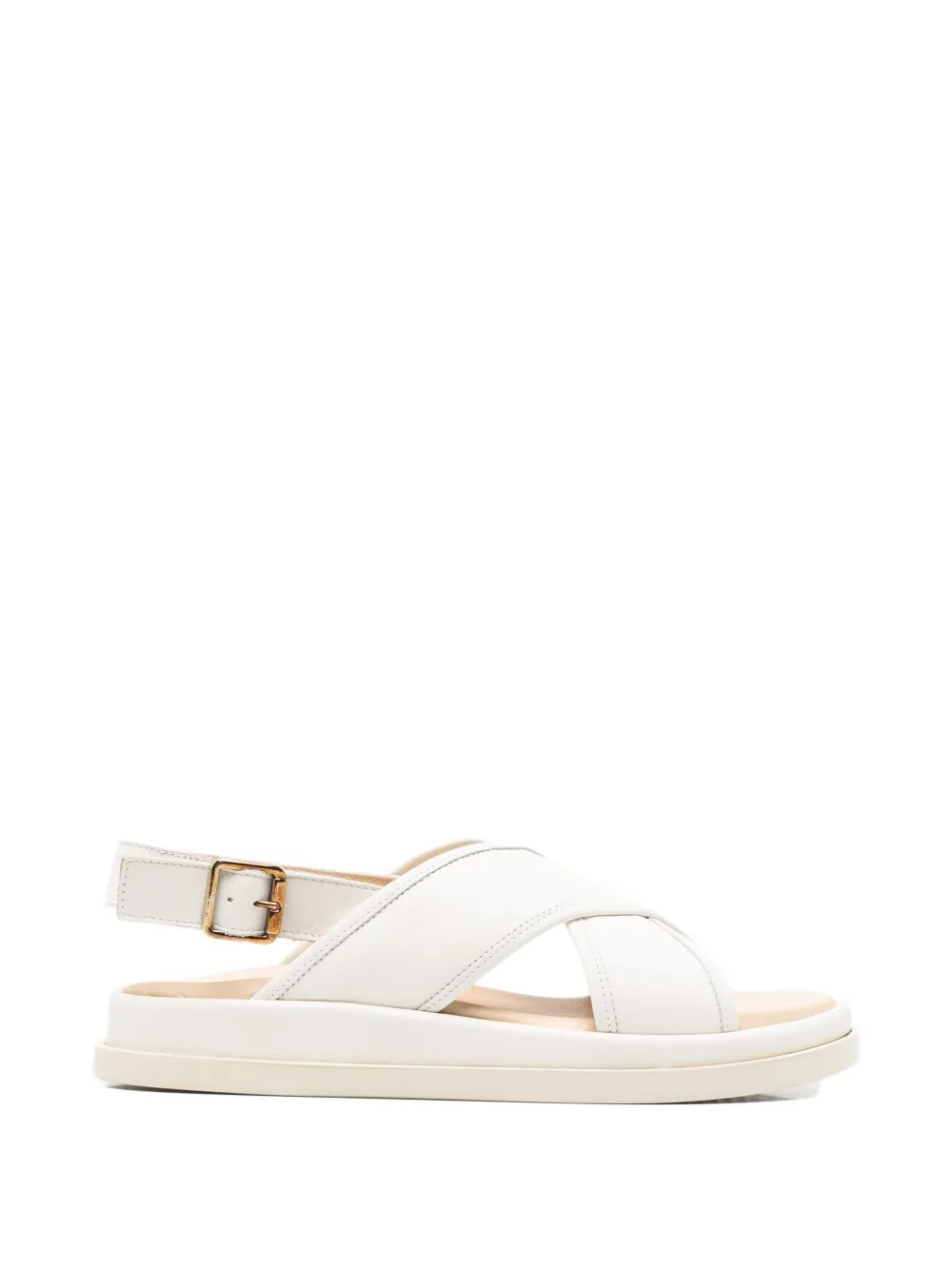 SERGIO MORETTI FIRENZE crossover-strap slingback sandals - Toni neutri