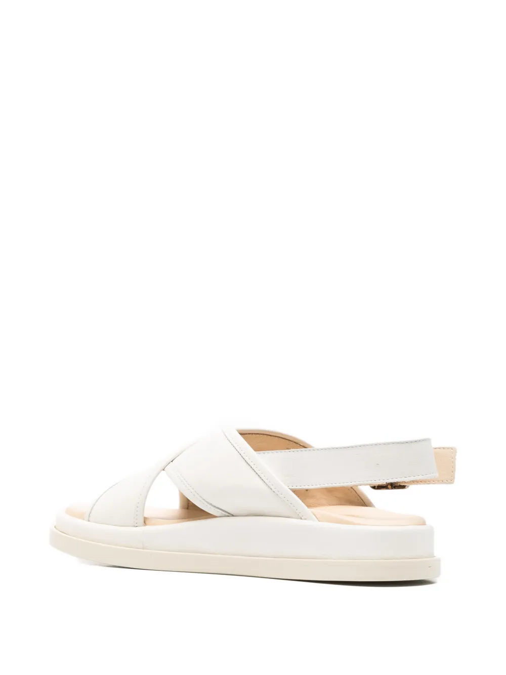 SERGIO MORETTI FIRENZE Sandalen met gekruiste bandjes Beige