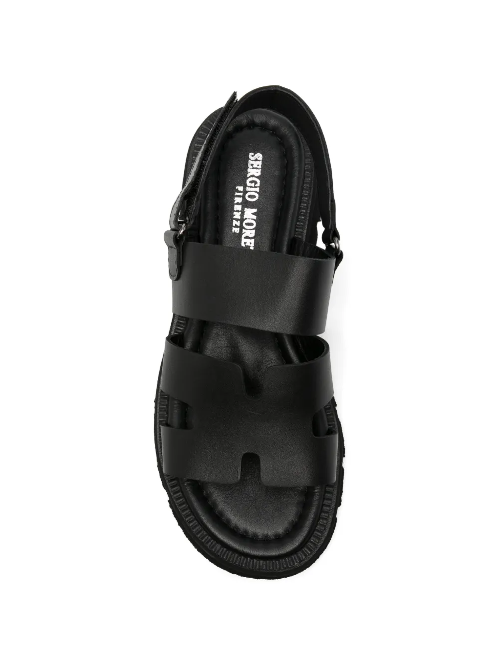 SERGIO MORETTI FIRENZE Sandalen met chunky zool en klittenband Zwart