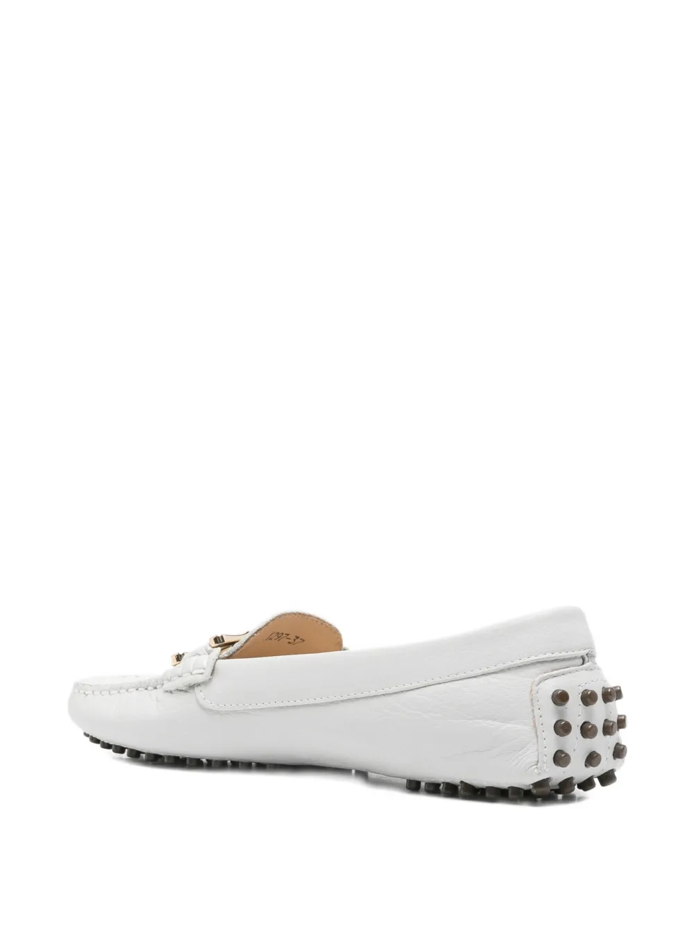 SERGIO MORETTI FIRENZE chain-link pebble-sole loafers Grijs