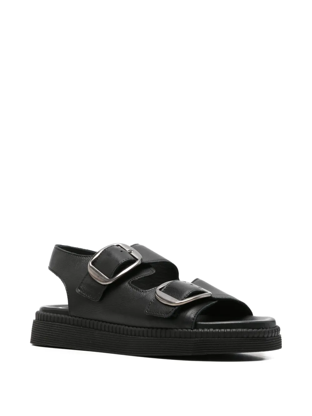 SERGIO MORETTI FIRENZE Slingback sandalen met gespsluiting Zwart
