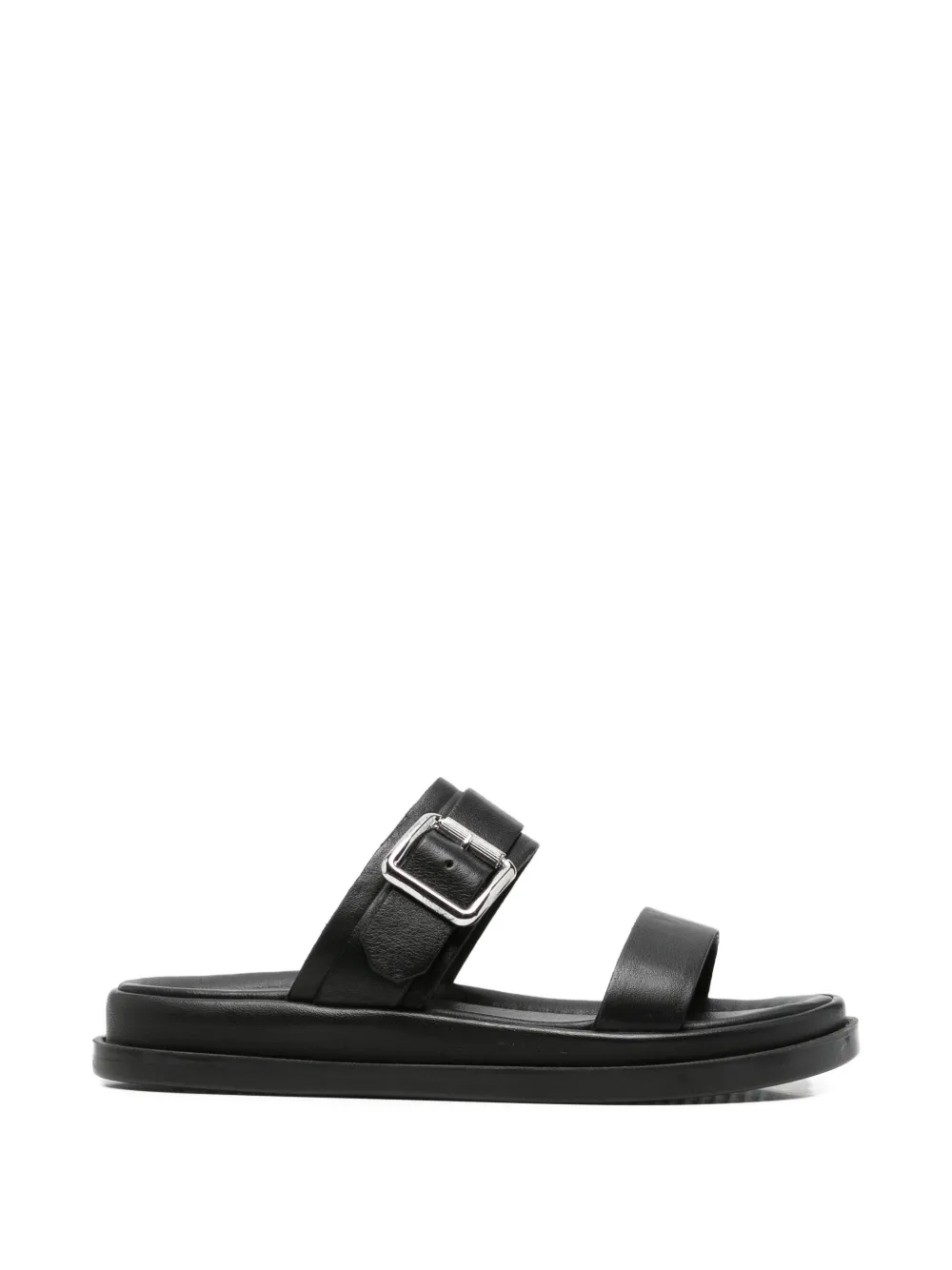 SERGIO MORETTI FIRENZE buckle-fastening leather sandals - Nero