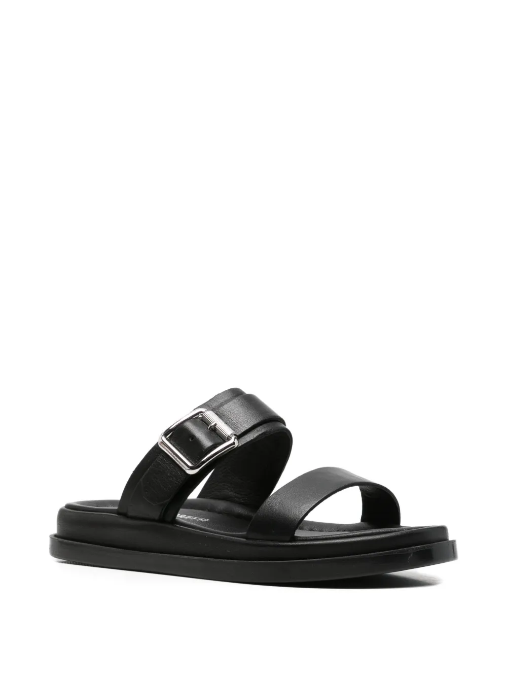 SERGIO MORETTI FIRENZE Leren sandalen met gesp Zwart