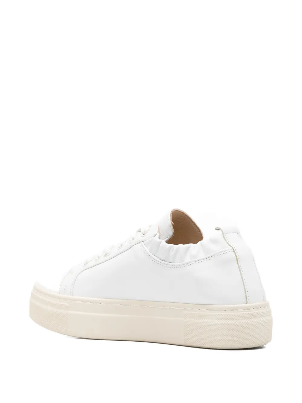 SERGIO MORETTI FIRENZE Sneakers met plateauzool en ruches Wit