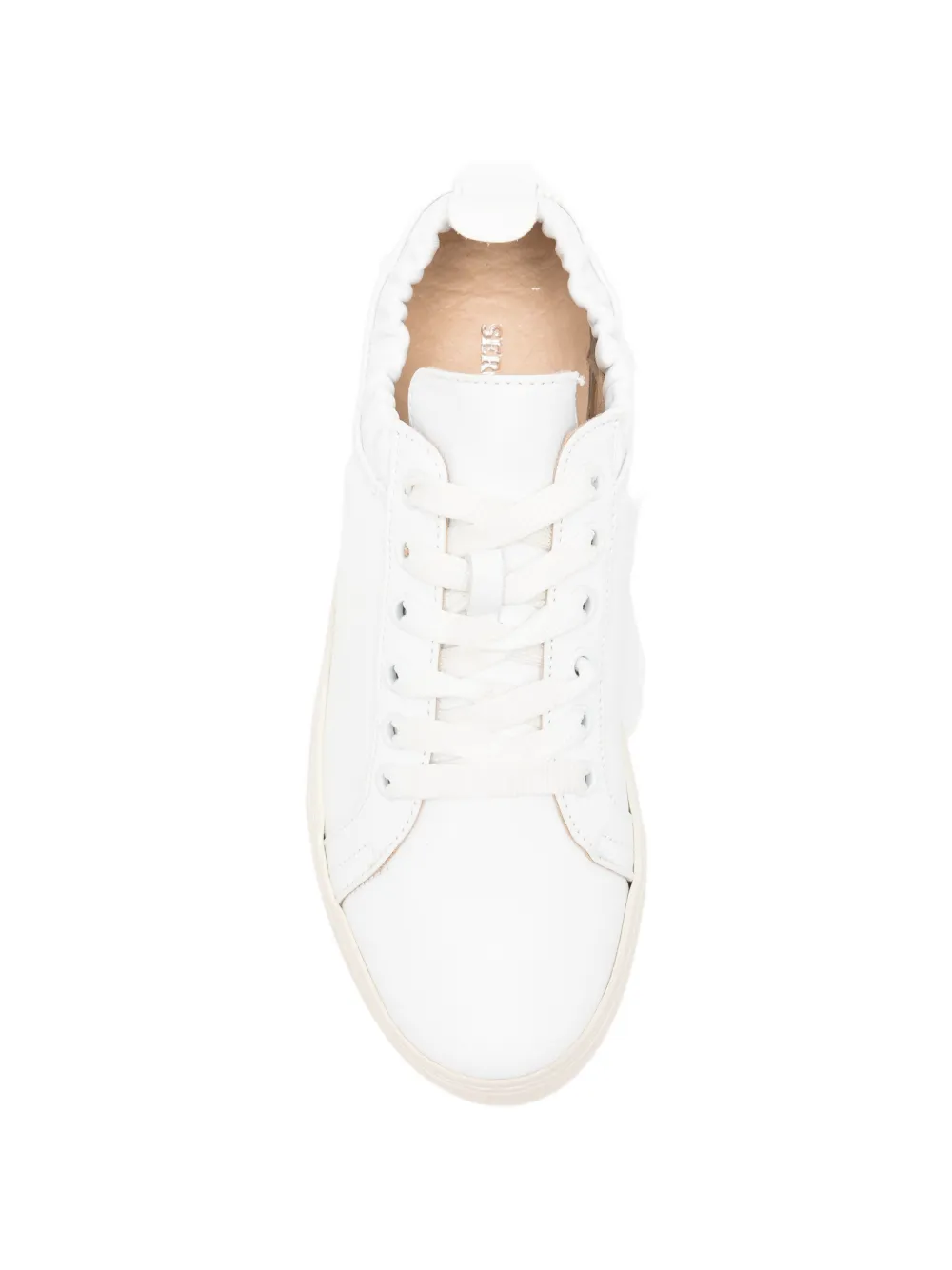 SERGIO MORETTI FIRENZE Sneakers met plateauzool en ruches Wit