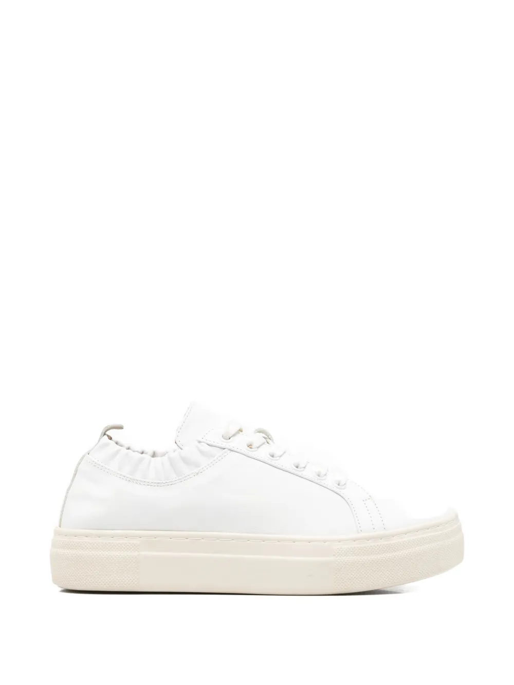 SERGIO MORETTI FIRENZE Sneakers met plateauzool en ruches Wit