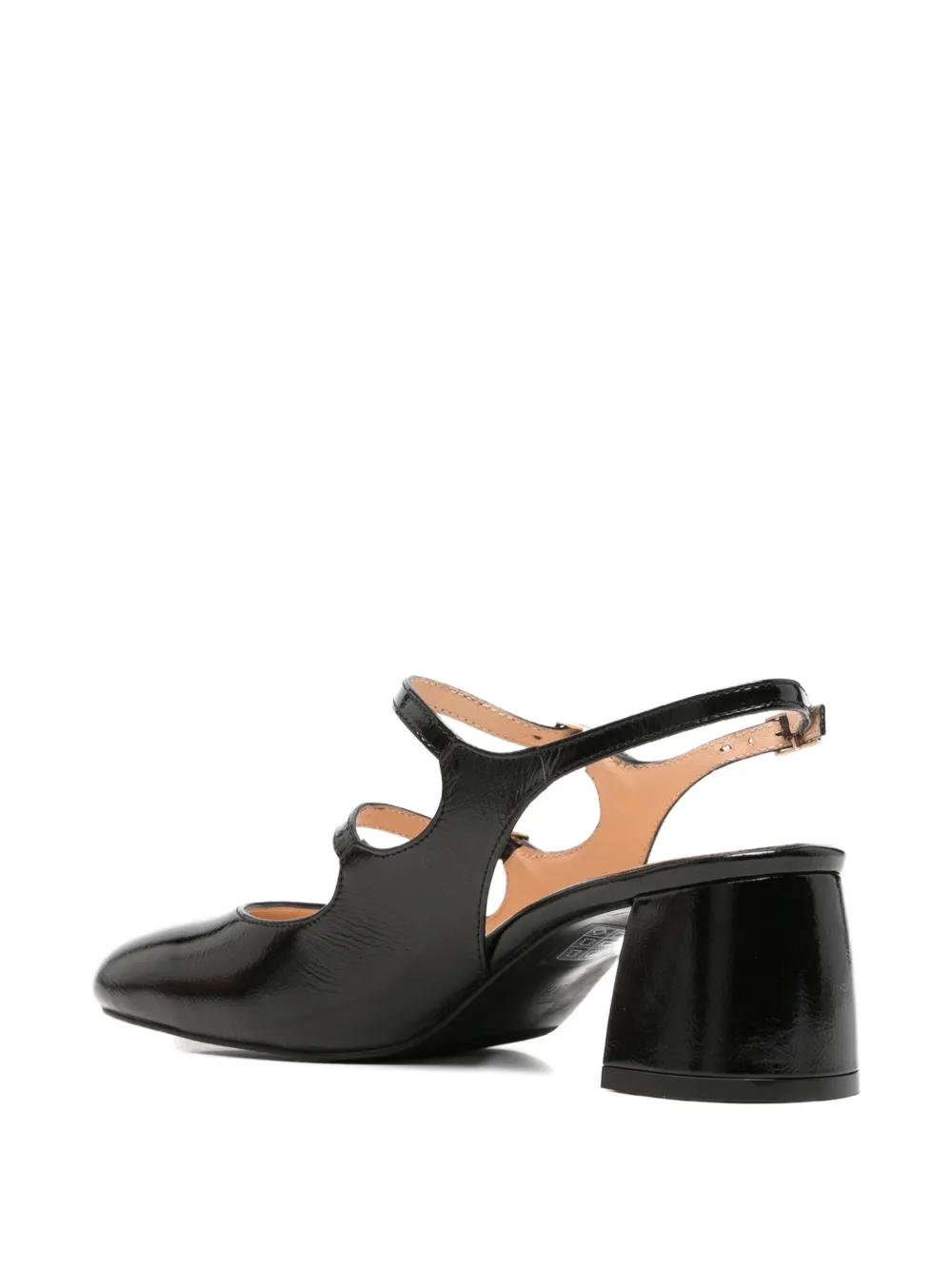 SERGIO MORETTI FIRENZE Slingback pumps met drie bandjes Zwart