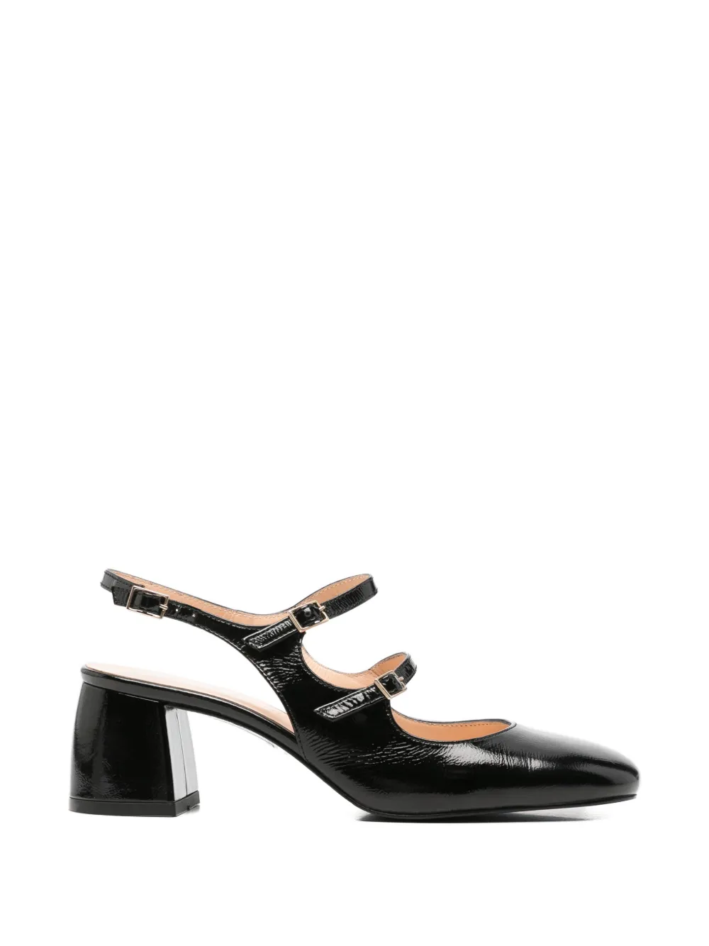 SERGIO MORETTI FIRENZE Slingback pumps met drie bandjes Zwart