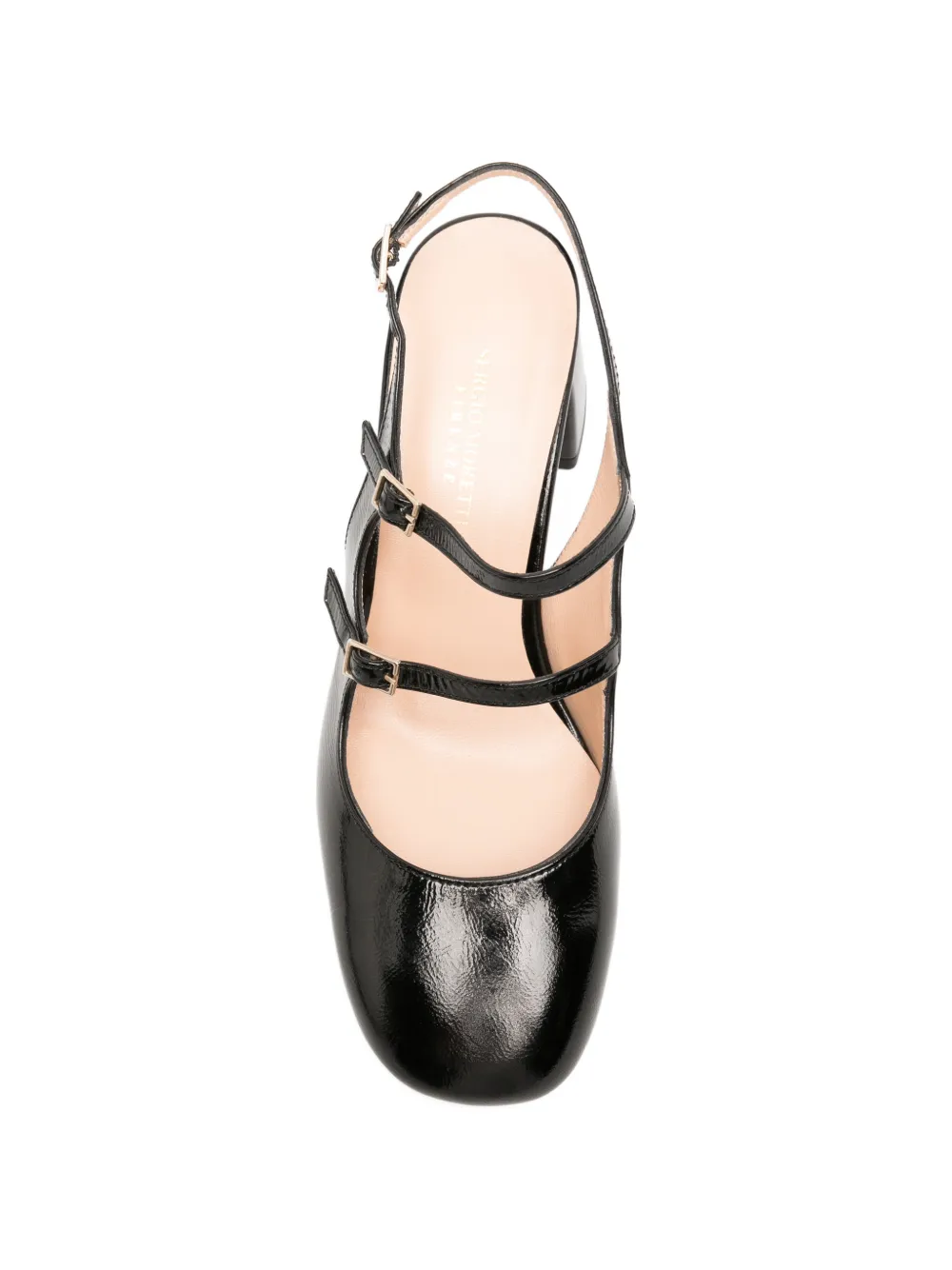 SERGIO MORETTI FIRENZE Slingback pumps met drie bandjes Zwart
