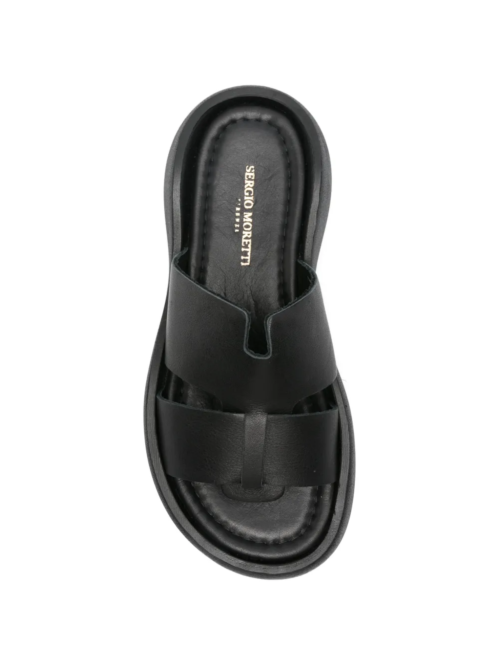 SERGIO MORETTI FIRENZE Sandalen met plateauzool Zwart