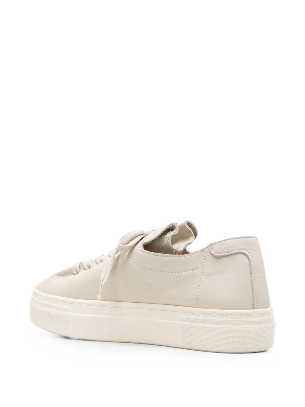 SERGIO MORETTI FIRENZE Sneakers van bewerkt leer Beige