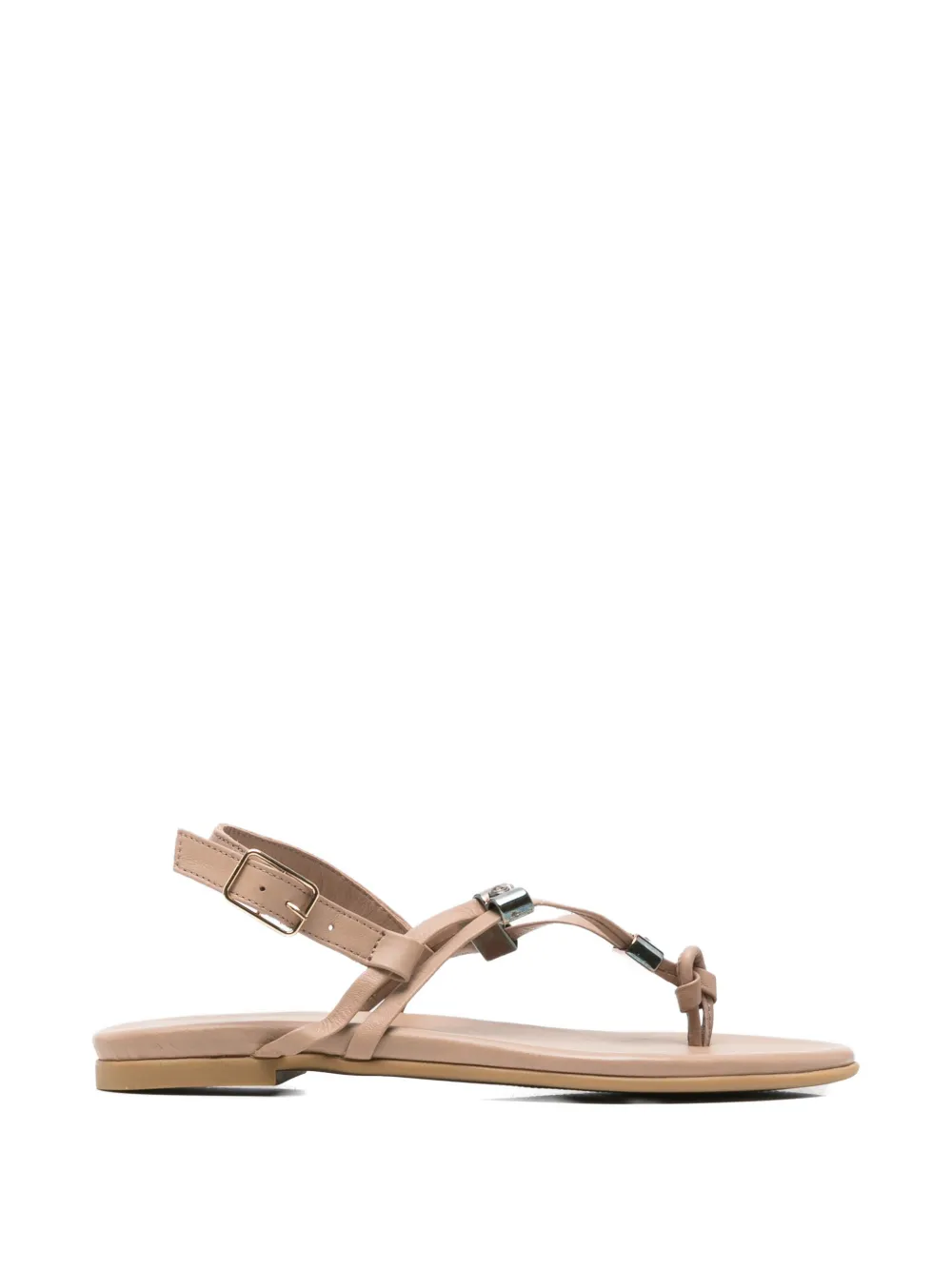 SERGIO MORETTI FIRENZE buckle-fastening thong sandals - Marrone