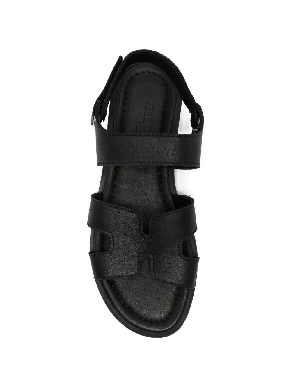 SERGIO MORETTI FIRENZE Leren sandalen met klittenband Zwart