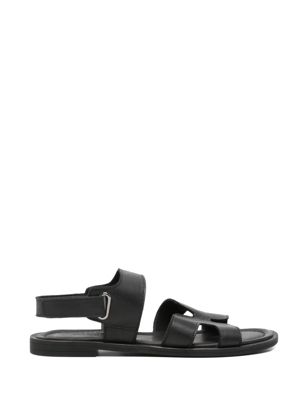 SERGIO MORETTI FIRENZE touch-strap leather sandals - Nero