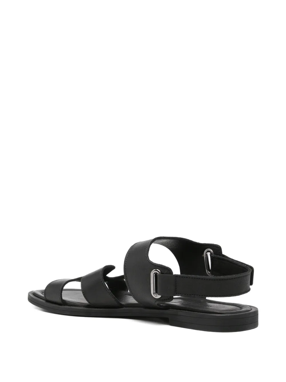 SERGIO MORETTI FIRENZE Leren sandalen met klittenband Zwart