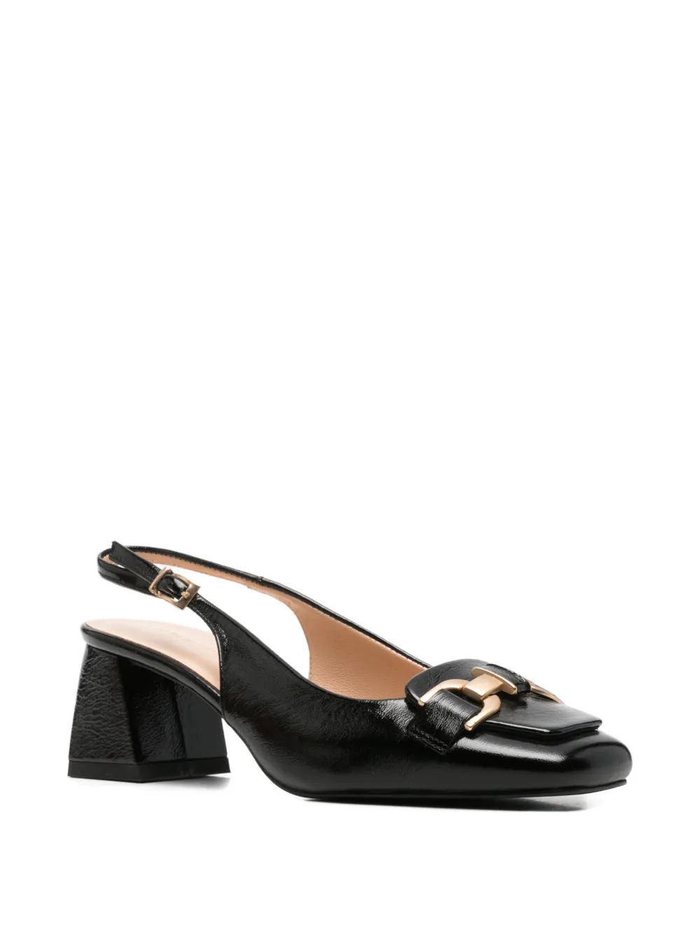 SERGIO MORETTI FIRENZE Slingback pumps met gespdetail Zwart