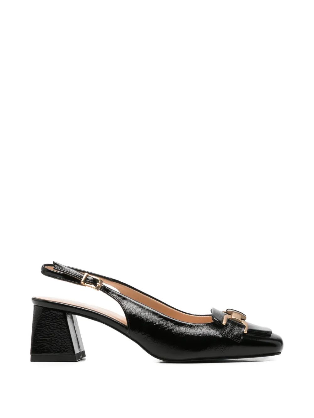 SERGIO MORETTI FIRENZE Slingback pumps met gespdetail Zwart