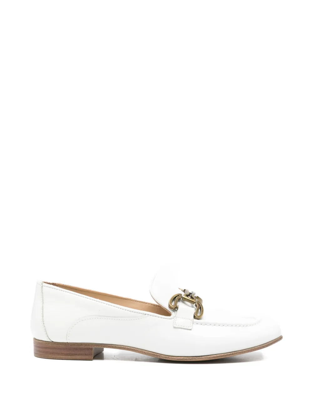 SERGIO MORETTI FIRENZE horsebit leather loafers - Bianco