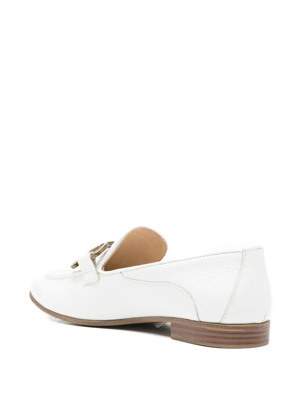 SERGIO MORETTI FIRENZE horsebit leather loafers Wit
