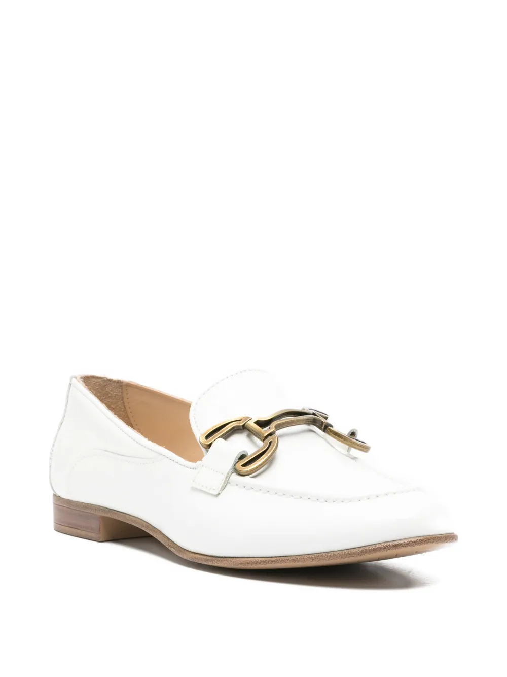 SERGIO MORETTI FIRENZE horsebit leather loafers Wit